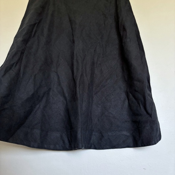 Chrzaszcz Inc Canada by Maria Wojtowicz Linen Midi Skirt Size XL Black Lagenlook - Picture 4 of 8